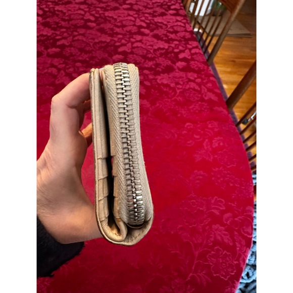 Balenciaga Beige Leather Zip Around Compact Wallet - Picture 9 of 14